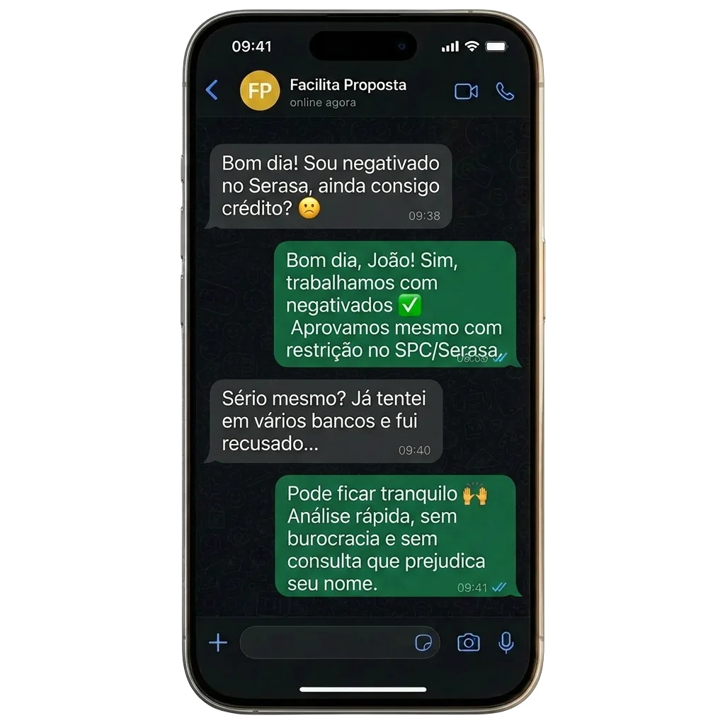 Aprovamos negativados (SPC/Serasa) — sem julgamento